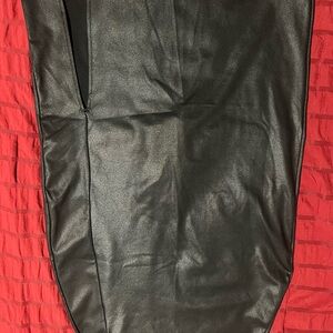 Chic Black Women's Faux Leather Skirt